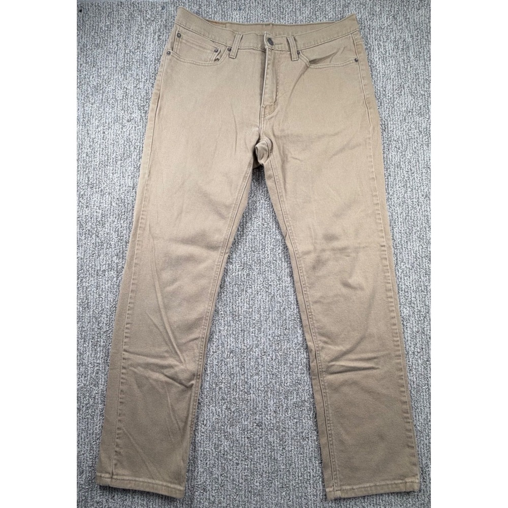 Levi's 541 Athletic Taper Pants Mens 34x34 (35x33) Khaki Tan Stretch Twill Jeans